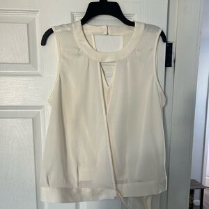 Express Cream Sleeveless Blouse
